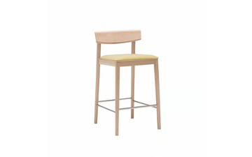 SMART BQ0649 / BQ0659 - High beech stool with integrated cushion with back by Andreu World - view 3